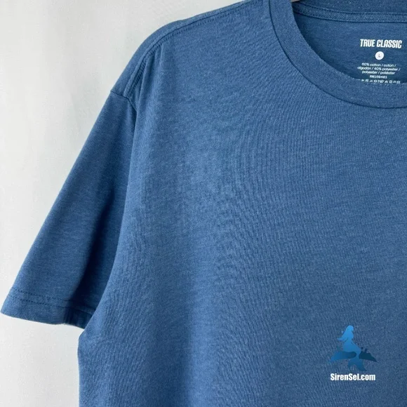 1245 True Classic Crewneck T-Shirt - Size L - Blue - Picture 2 of 12
